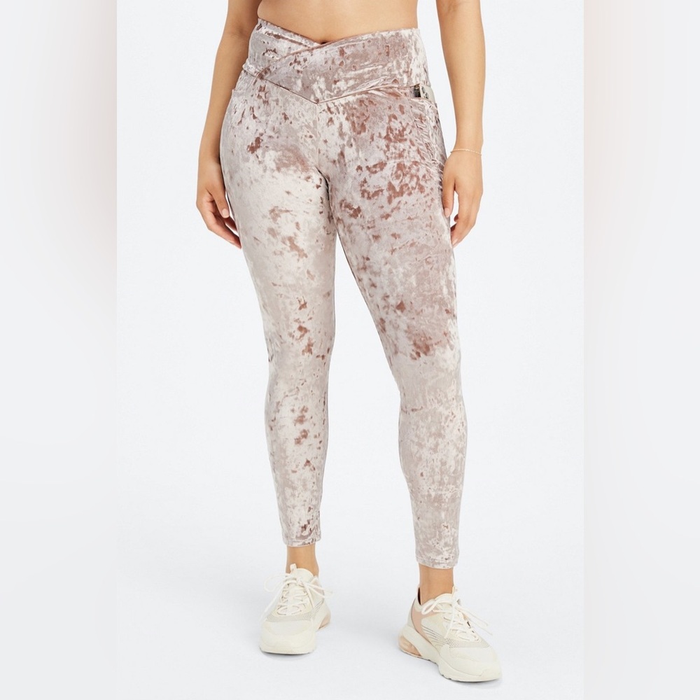 Crushed Velour Crossover Leggings X-Large EUC